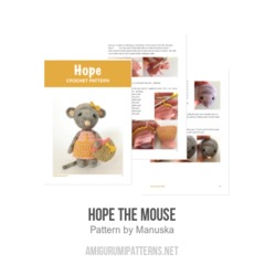 Hope the mouse amigurumi pattern by Manuska