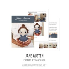 Jane Austen amigurumi pattern by Manuska