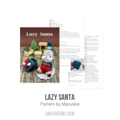 Lazy Santa amigurumi pattern by Manuska