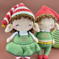 Lily and Louis, the Christmas Elves amigurumi pattern by Manuska