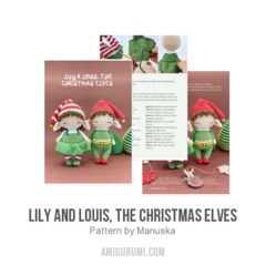 Lily and Louis, the Christmas Elves amigurumi pattern by Manuska