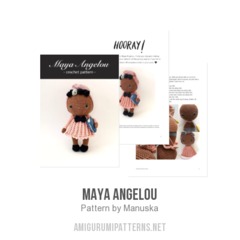 Maya Angelou amigurumi pattern by Manuska