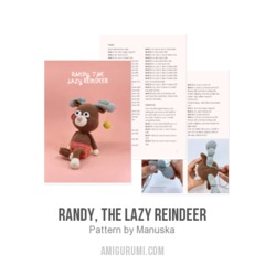 Randy, the lazy reindeer amigurumi pattern by Manuska