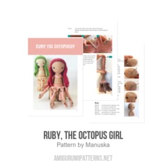 Ruby, the Octopus Girl amigurumi pattern by Manuska