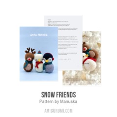 Snow Friends amigurumi pattern by Manuska