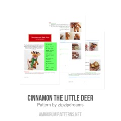 Cinnamon the little Deer amigurumi pattern by zipzipdreams