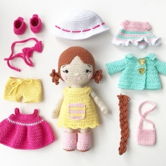 Elina doll and her Outfits amigurumi pattern by zipzipdreams