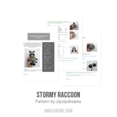 Stormy Raccoon amigurumi pattern by zipzipdreams