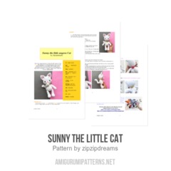 Sunny the little Cat amigurumi pattern by zipzipdreams
