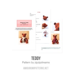 Teddy amigurumi pattern by zipzipdreams