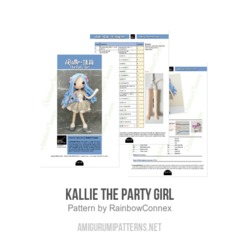 Kallie The Party Girl amigurumi pattern by RainbowConnex