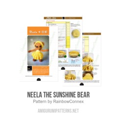 Neela The Sunshine Bear amigurumi pattern by RainbowConnex