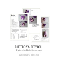 Butterfly Sleepy Doll amigurumi pattern by Nelly Handmade