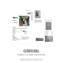 Clover Doll amigurumi pattern by Nelly Handmade