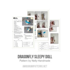 Dragonfly Sleepy Doll amigurumi pattern by Nelly Handmade