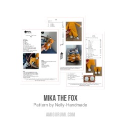 Mika the Fox amigurumi pattern by Nelly Handmade