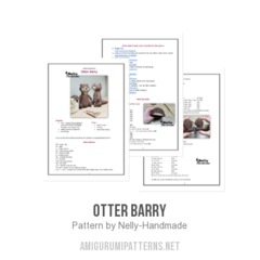 Otter Barry amigurumi pattern by Nelly Handmade