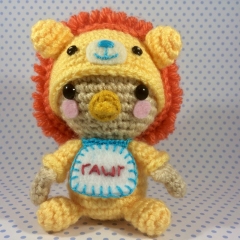 Baby in his Lion Jammies amigurumi pattern by Sugar Pop Crochet