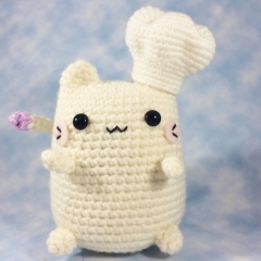 Kawaii Cupcakes, Kitty, and Chef amigurumi pattern by Sugar Pop Crochet