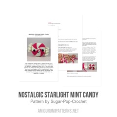 Nostalgic Starlight Mint Candy amigurumi pattern by Sugar Pop Crochet