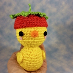 Pudgy Ducky in his Strawberry Hat! amigurumi pattern by Sugar Pop Crochet