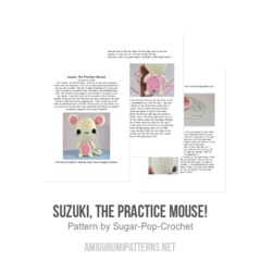 Suzuki, the Practice Mouse! amigurumi pattern by Sugar Pop Crochet