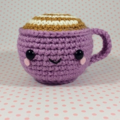 Swirly Smiley Latte amigurumi by Sugar Pop Crochet