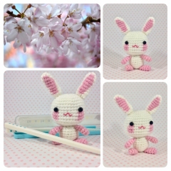 Teeny Tiny Sakura Cherry Blossom Bunny amigurumi pattern by Sugar Pop Crochet