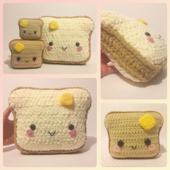 Toasty, Amigurumi Buttered Bread in 3 Sizes amigurumi pattern by Sugar Pop Crochet