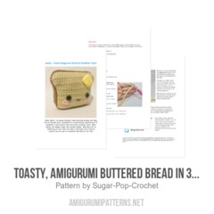 Toasty, Amigurumi Buttered Bread in 3 Sizes amigurumi pattern by Sugar Pop Crochet