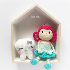 Faye the tooth fairy and Tootsie the tooth keeper amigurumi pattern by Sundot Attack