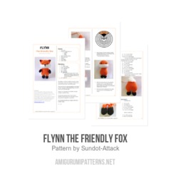 Flynn the friendly fox amigurumi pattern by Sundot Attack