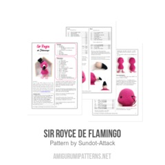 Sir Royce de Flamingo amigurumi pattern by Sundot Attack