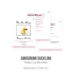 Duckling amigurumi pattern by MevvSan