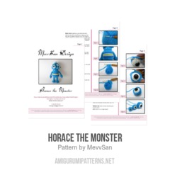 Horace the Monster amigurumi pattern by MevvSan