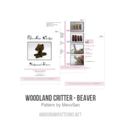 Woodland Beaver amigurumi pattern by MevvSan