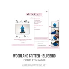 Woodland Bluebird amigurumi pattern by MevvSan
