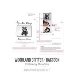 Woodland Raccoon amigurumi pattern by MevvSan