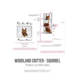 Woodland Squirrel amigurumi pattern by MevvSan