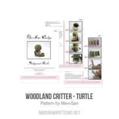 Woodland Turtle amigurumi pattern by MevvSan
