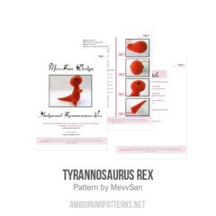 tyrannosaurus rex amigurumi pattern by MevvSan