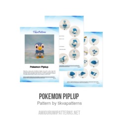 Pokemon Piplup  amigurumi pattern by tikvapatterns