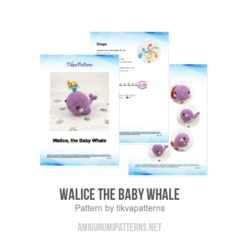 Walice the Baby Whale amigurumi pattern by tikvapatterns