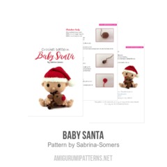 Baby Santa amigurumi pattern by Sabrina Somers