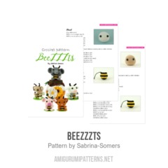 BeeZZZts amigurumi pattern by Sabrina Somers