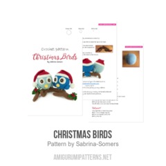Christmas Birds amigurumi pattern by Sabrina Somers