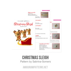 Christmas Sleigh amigurumi pattern by Sabrina Somers