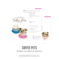 Coffee Pets amigurumi pattern by Sabrina Somers