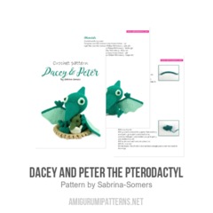 Dacey and Peter the Pterodactyl amigurumi pattern by Sabrina Somers
