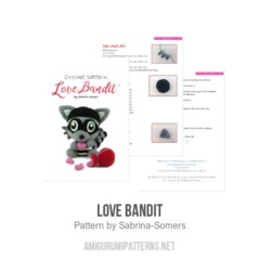 Love Bandit amigurumi pattern by Sabrina Somers